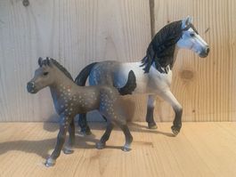 Schleich Pferd Stute und Fohlen