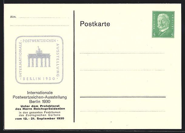 Ganzsachen: Berlin, Internationale-Postwertzeichen-A – Gebraucht aus Berlin von bartko-reher