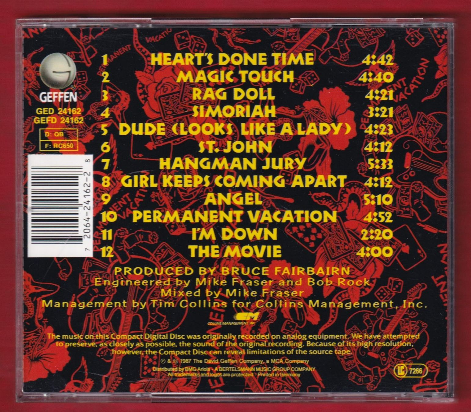 CD: Aerosmith - Permanent Vacation (CD) – Usato da Zürich venduto da Pfluftl2000 1
