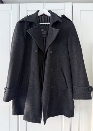 Herren Esprit Mantel schwarz/grau - Grösse XL