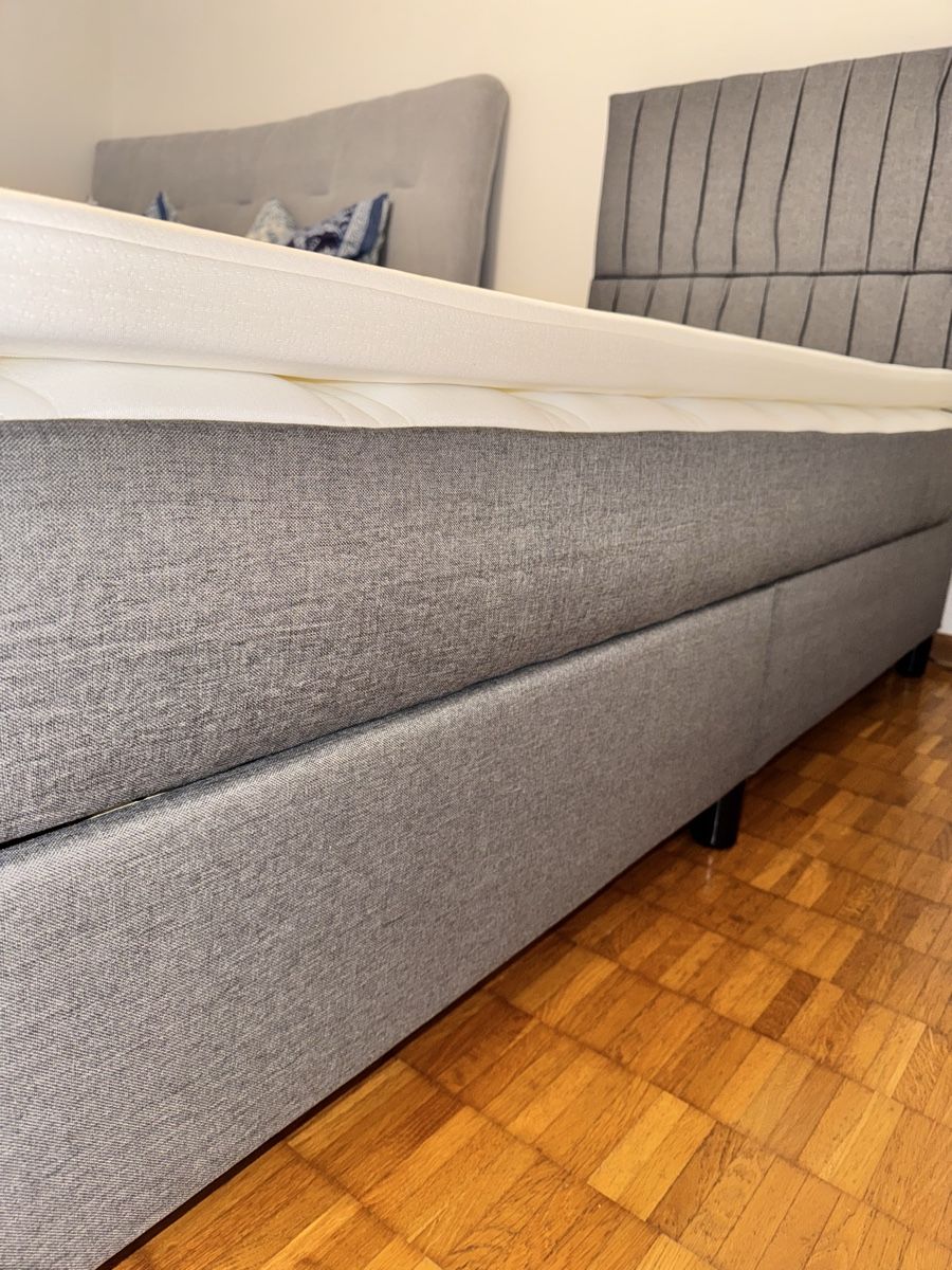Letti: Modernes Boxspringbett grau 90x200cm mit LED Beleuchtung – Nuovo (secondo la descrizione) da Aesch BL venduto da Bet91 5