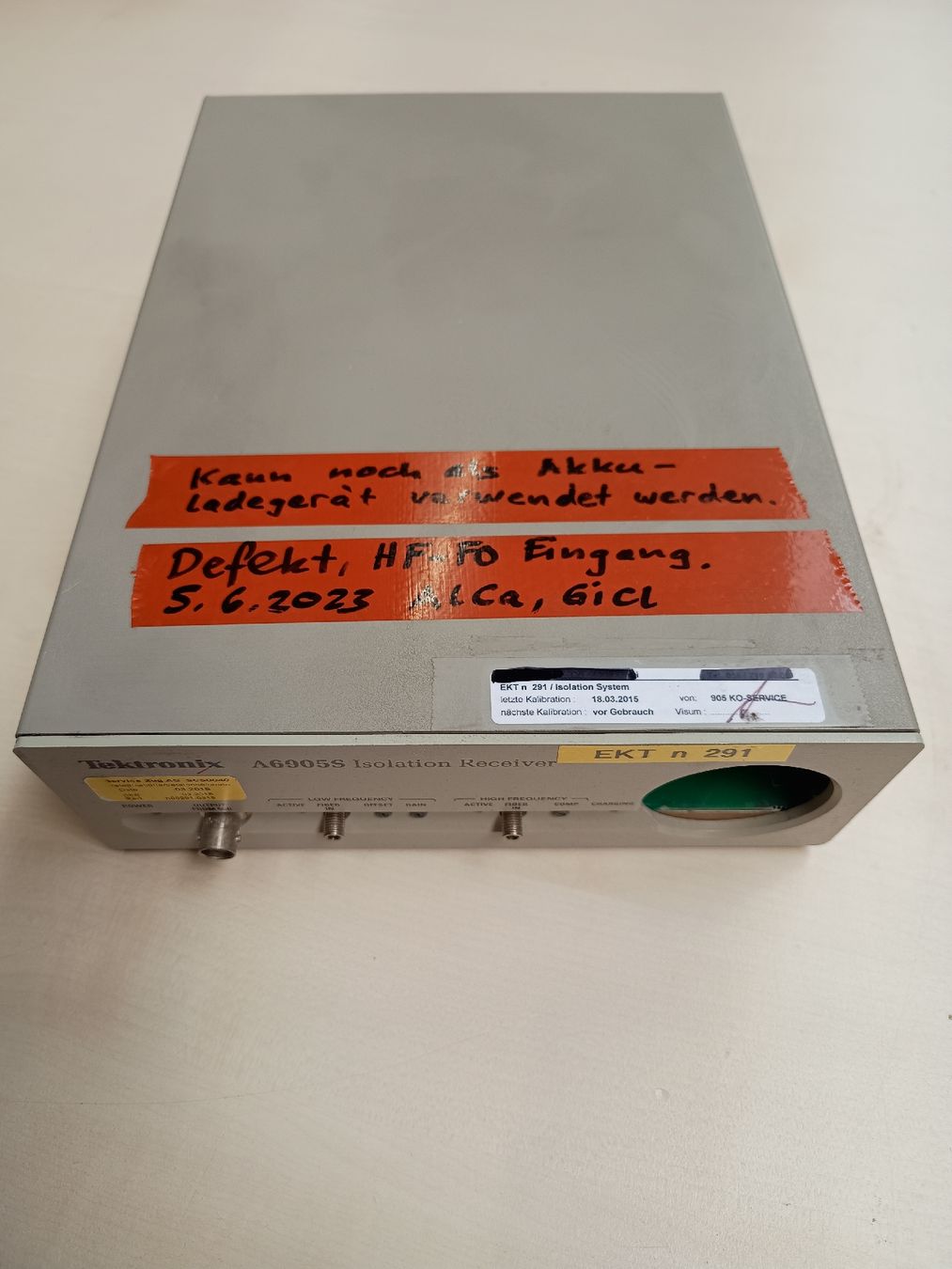 Caricabatterie: Tektronix A6905S Isolation Receiver, Akkuladegerät, defekt – Difettoso da Döttingen venduto da Schlei