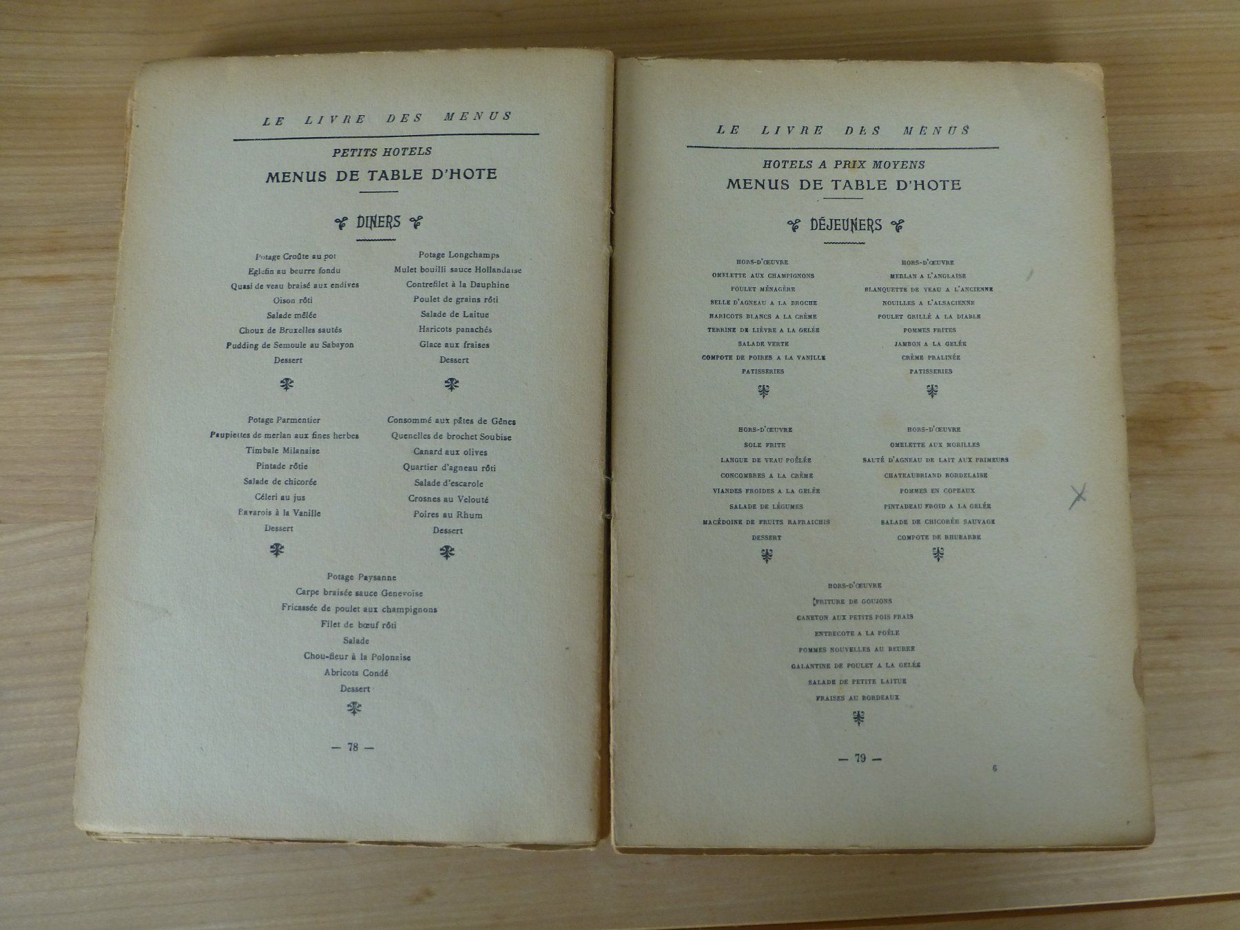 Bücher: Menubuch aus dem Jahr 1932 – Gebraucht aus Bettlach von 1saurer 2