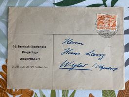 Briefumschlag 16. Bernisch-kantonale Ringertage Ursenbach
