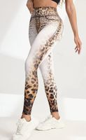 Sexy Leggings effetto jeans stampa leopardo-unisex-nuovo-M/L