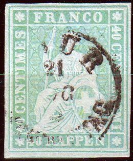 Tutti i francobolli: 26G Vollstempel CHUR, vollrandig – Usato da Basel venduto da Bingis