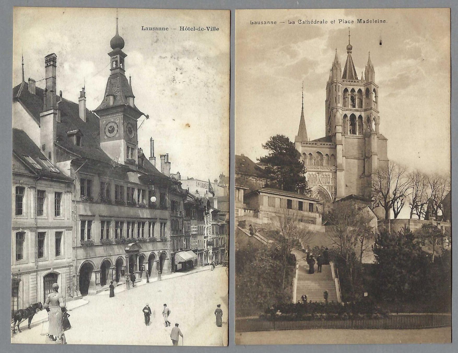 Cartoline postali: LAUSANNE, 2 CARTES * – Usato da Pura venduto da ulisse1957