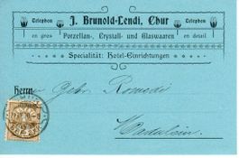 PK, J. Brunold Lendi Chur - Rasierklingenstempel  1900