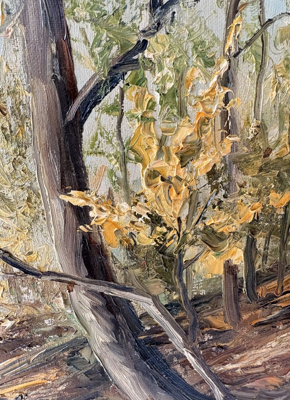 Dipinti: Ölbild Herbstwald mit Bach, 41x50cm – Usato da Zürich venduto da Sale_Gachnang 3