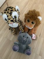 Kuschelige Plüschtiere Löwe Leopard Katze