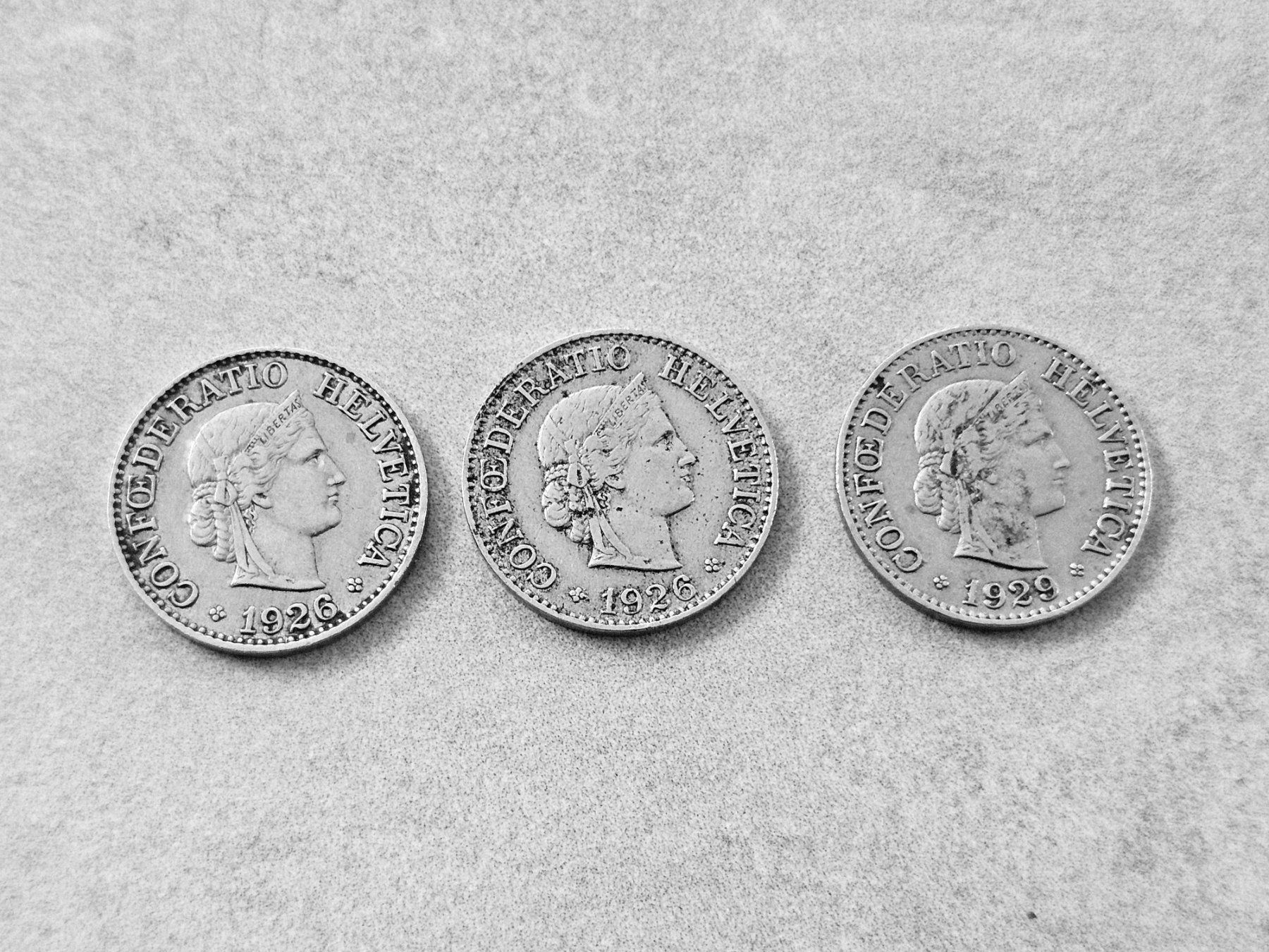 Tutti le monete: 1926 1929 10-Rappen Münzen – Usato da Kilchberg ZH venduto da Richard_