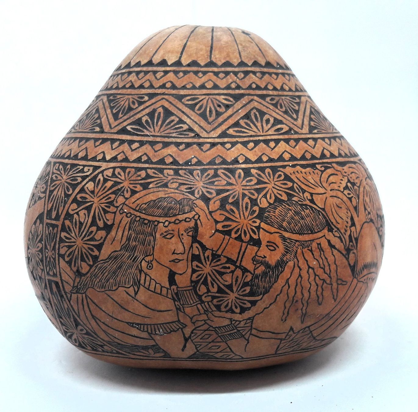 Alle Dekorationen: calebasse gravée Pérou Andes Inca + poupée folklo Peru – Gebraucht aus Tavannes von Brocashop 1