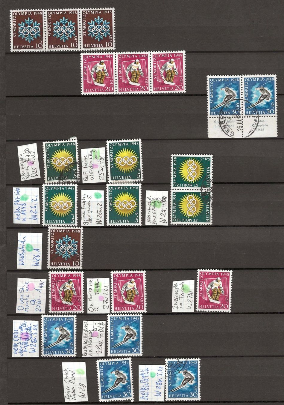 Tutti i francobolli: 5 Steckseiten Sondermarken - teils mit Abarten – Usato da Gümligen venduto da Geniusbuy 4