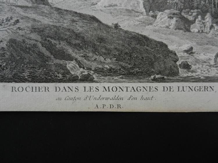 Gravures: Lungern Rocher Kupferstich Perignon – D'occasion à Risch par Antikfee 2