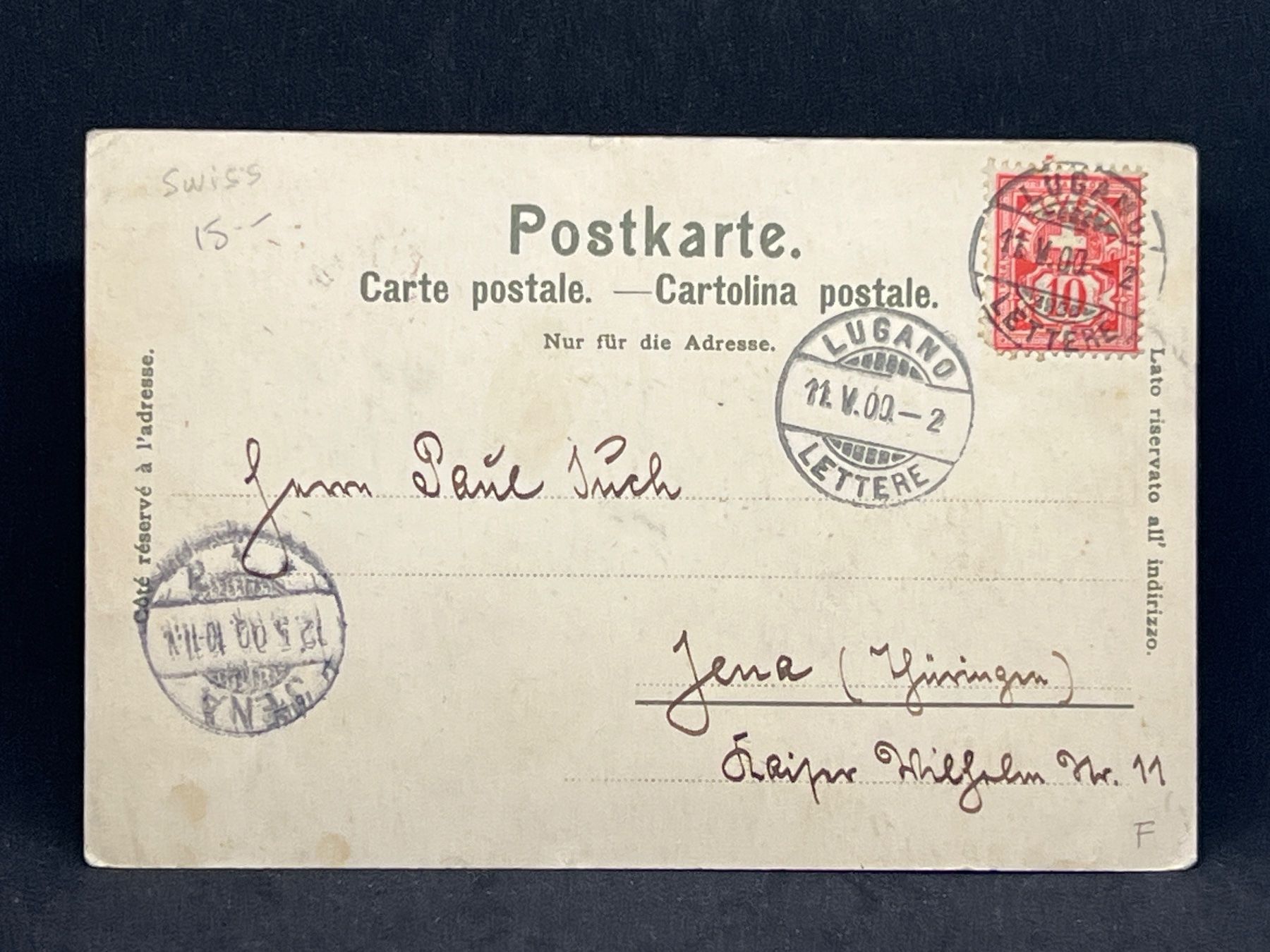Cartoline postali: Lugano S. Lorenzo – Usato da Widnau venduto da Brusi9 1