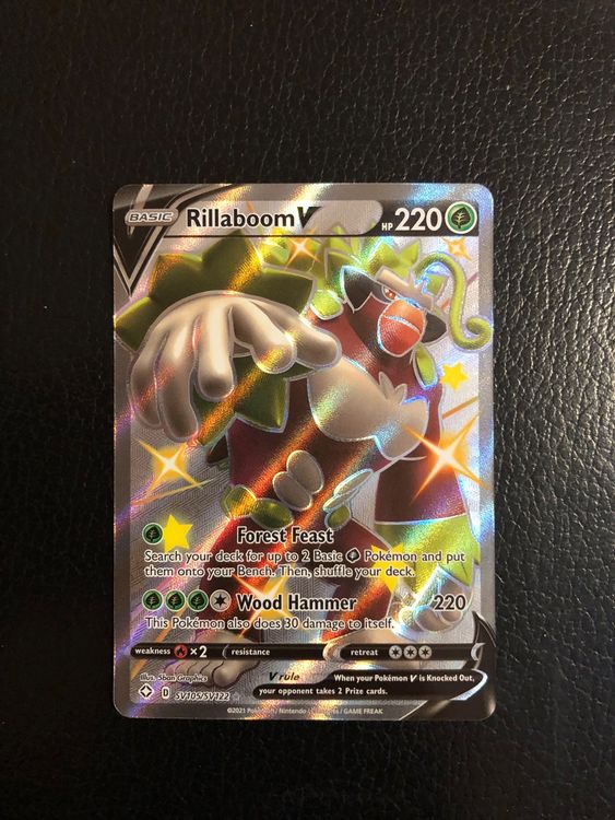 Shining Fates Rillaboom V Shining Full Art SV105/SV122 Ab 1 (Gebraucht ...