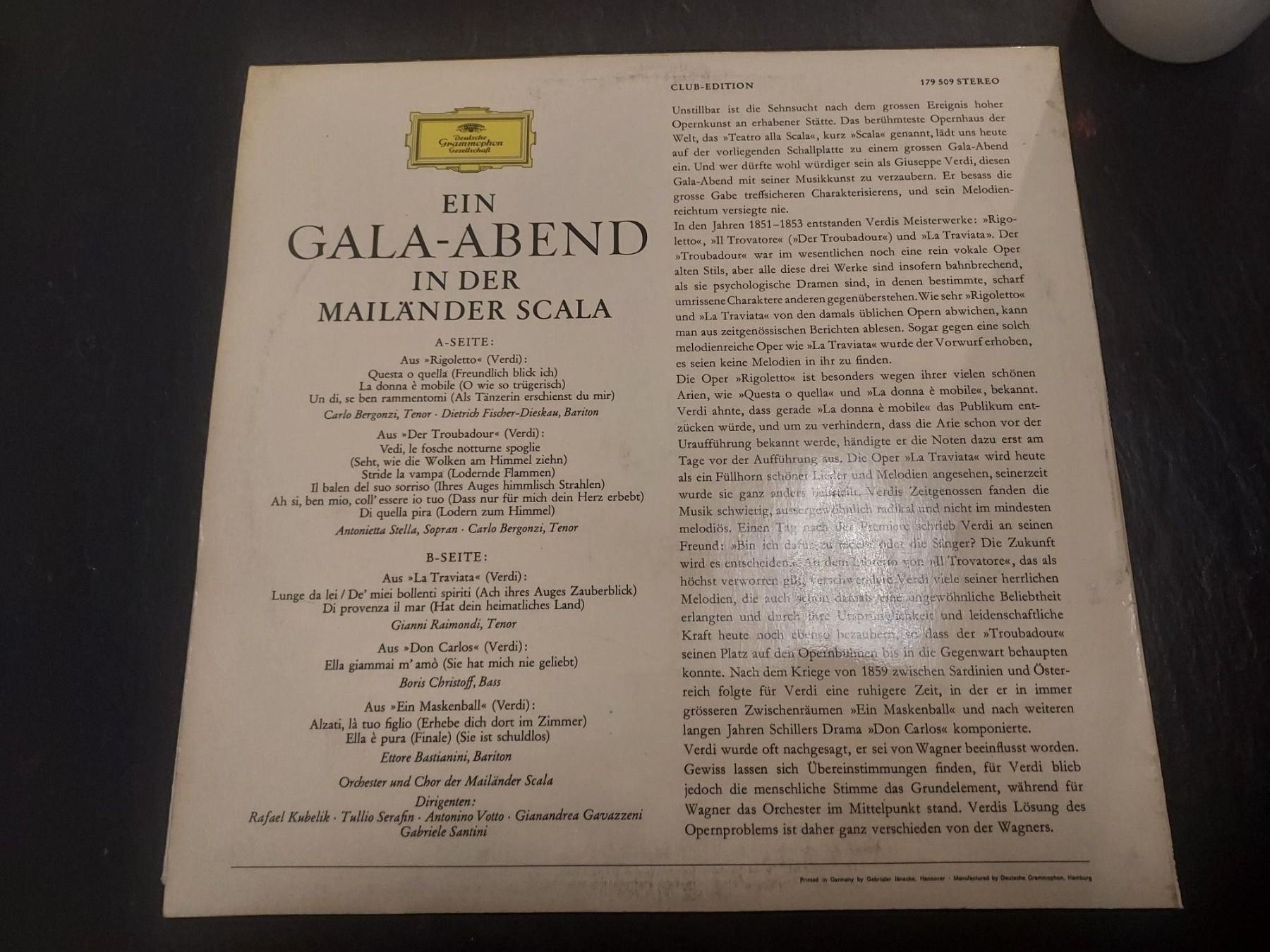 Dischi in vinile: Ein Gala-Abend in der Mailänder Scala – Usato da Dübendorf venduto da Seth2167 1