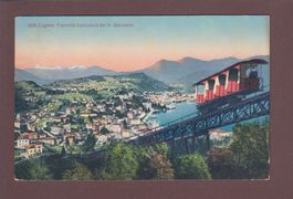 LUGANO - Funicolare del S. Salvatore - 1917 Hôtel Stempel
