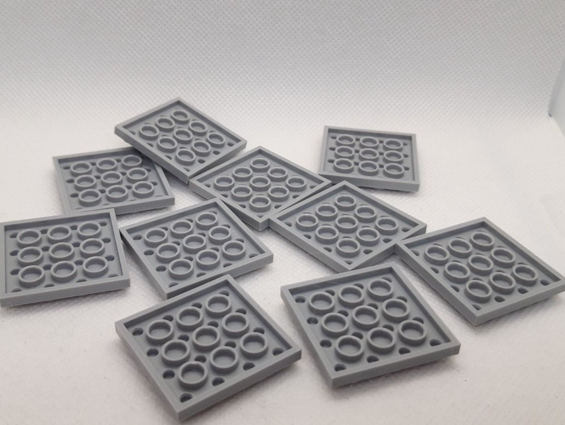 Lego Giocattoli: Lego 10 Stk. Plate 4x4 "medium stone grey" – Nuovo (secondo la descrizione) da Inwil venduto da Dokyiioto 2