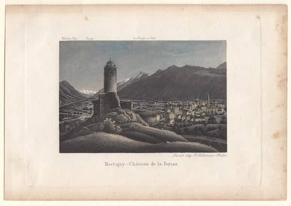 Incisioni: MARTIGNY, AQUATINTA UM 1850 – Antico da Grüningen venduto da Kartensammler 2