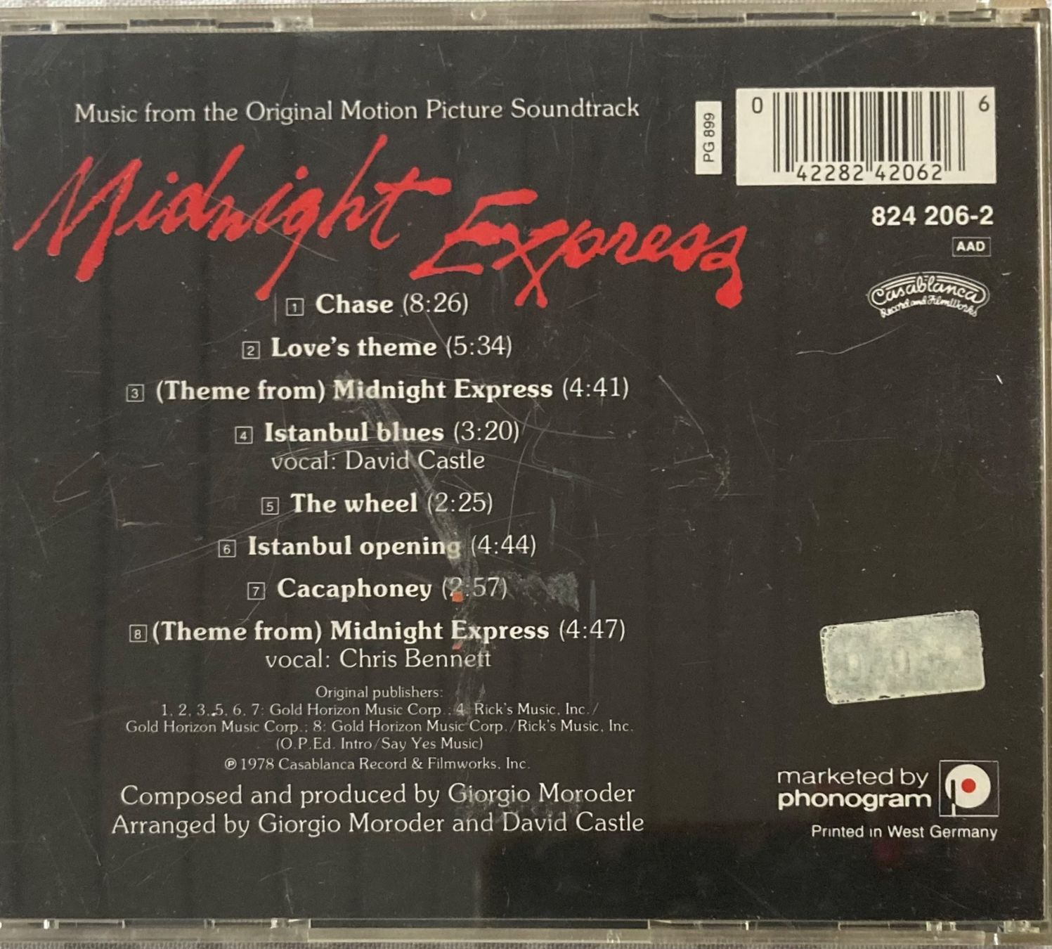CD: MUSIQUE DE FILM / GIORGIO MORODER MIDNIGHT EXPRESS – Usato da Poliez-Pittet venduto da Newtown-Records 1