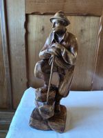Schnitzerei Holz Skulptur Figur Bergsteiger 35 cm