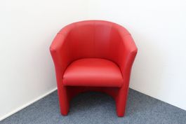 Sessel (Kunst-)Leder rot in bestem Zustand