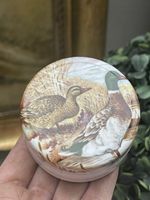 Dekorative Porzellandose mit Entenmotiv