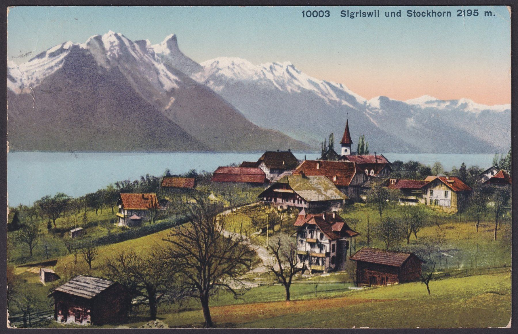 Cartoline postali: SIGRISWIL BE alte Ansichtskarte, Dorfansicht – Usato da Ebikon venduto da SilvioFreund