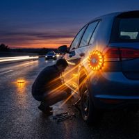 LED Warnleuchte inkl. Batterie von Kraftwerk