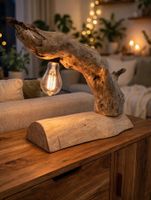 Tischlampe Unikat – Waldholz & Eiche