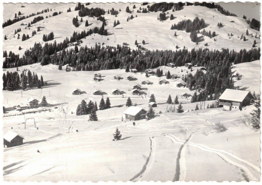 Cartoline postali: Col des Mosses - Retaurant + Skilift Lécherette – Usato da Binningen venduto da Mountainrider