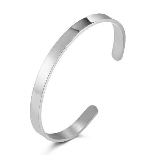 Bracciali & Braccialetti: Armreif Edelstahl Silber – Nuovo e nell'imballaggio originale da Niederbipp venduto da chrimmskrams