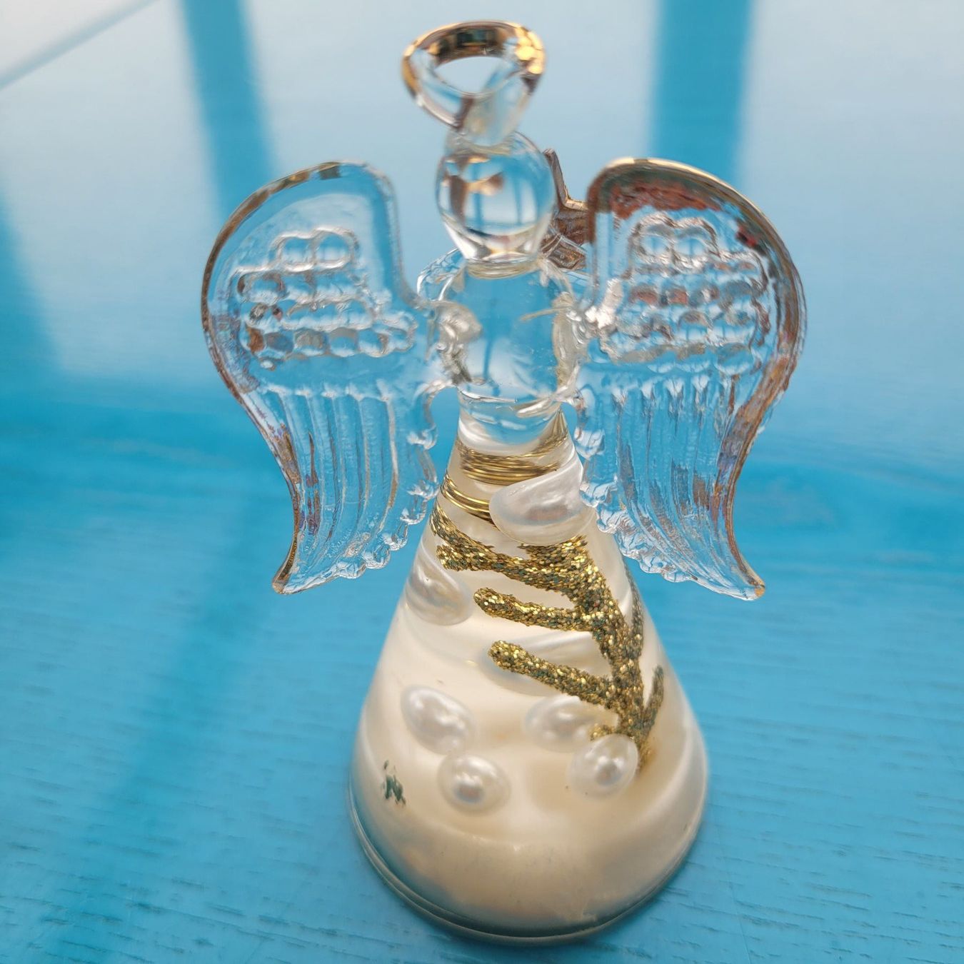 Tutte le decorazioni: Antiker Glasengel Weihnachtsdeko mit Perlen Gold – Usato da SCHÜBELBACH venduto da CoKaHa 3