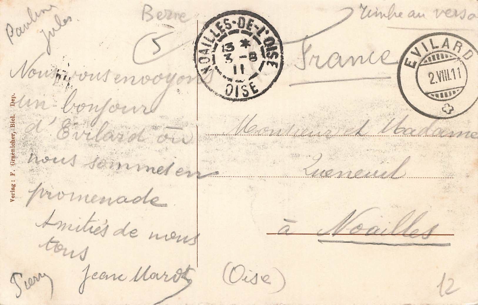 Cartoline postali: Evilard BE Standseilbahn Biel Leubringen mit Waldlandschaft – Usato da Biasca venduto da Blenio71 1