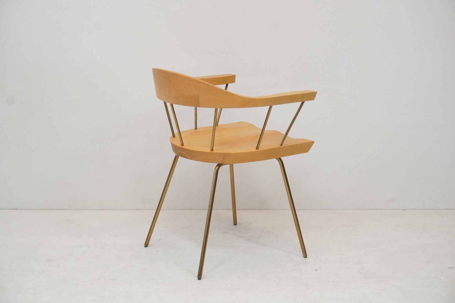 Sedie: BassamFellows Spindle Chair Eiche Messing - Designklassiker – Usato da Bad Zurzach venduto da QLASSIQ 4