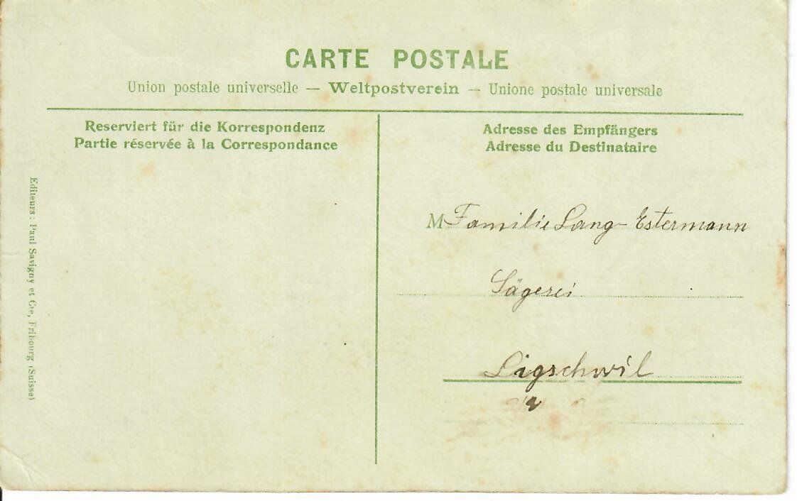 Ansichtskarten: Fribourg – Gebraucht aus Hochdorf von Ziegel-16 1