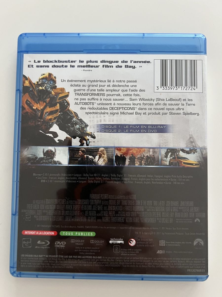 Tous les DVDs: Transformers 3 Dark of the moon – D'occasion à Subingen par Derox87 1