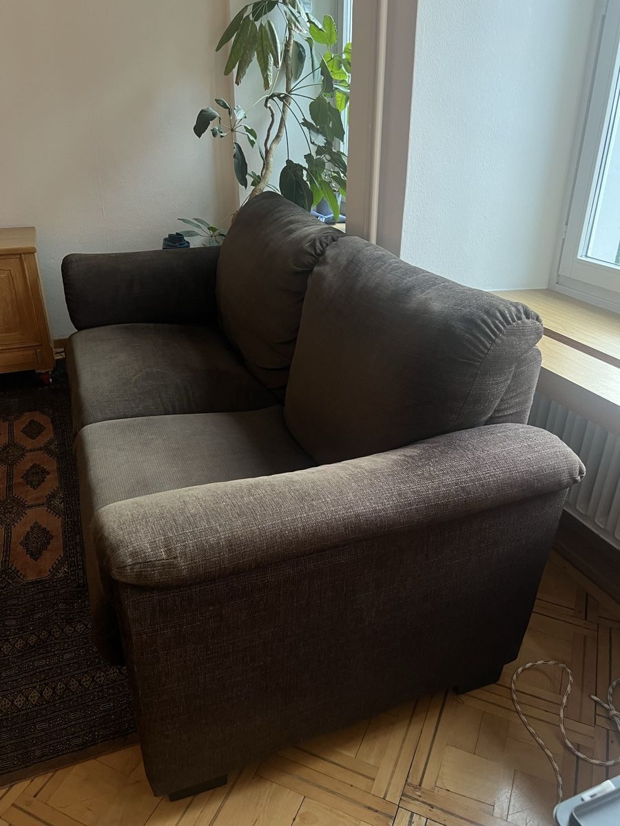 Divani: 2 Braune Stoffsofas – Usato da Baden venduto da noe_8cmk 2