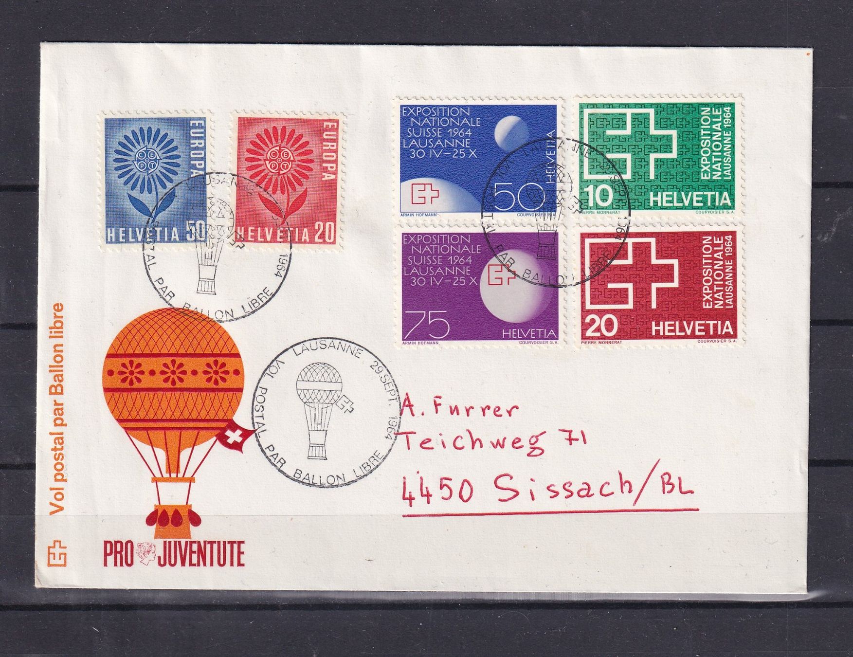 Alle Briefmarken: DIVERS VOL EN BALLONS – Gebraucht aus Nyon von an54 3