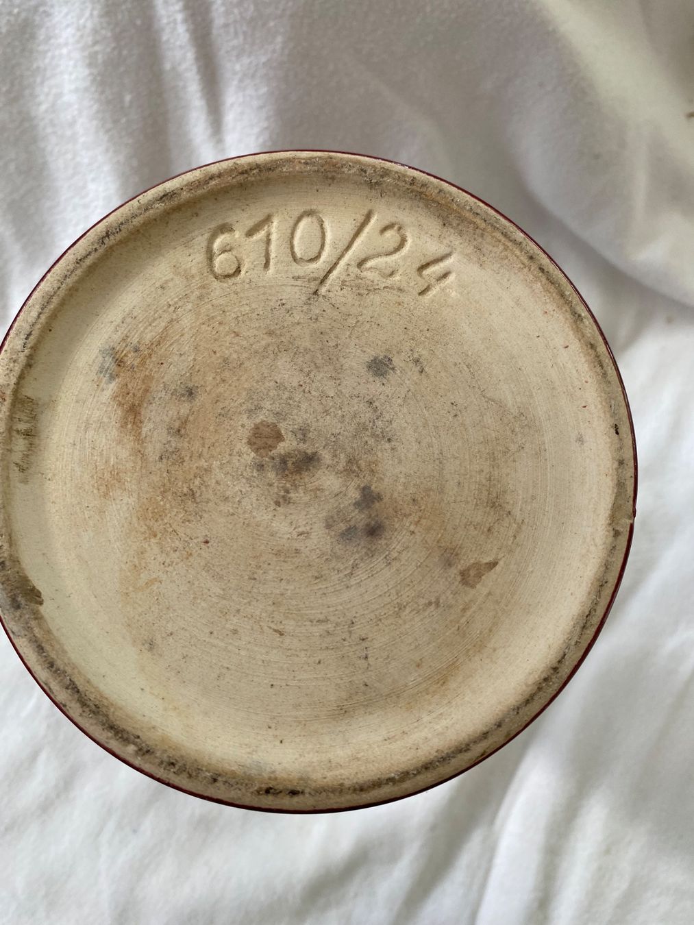 Vasi & Recipienti: Keramikvase, glasiert, Säulenform, dunkelrot – Usato da Tecknau venduto da Gluschtikum 5