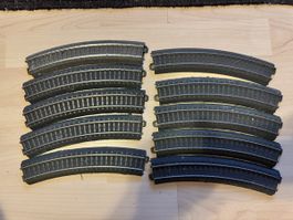 Modelleisenbahn Gleise 24130 gebogen 10 Stück gebraucht