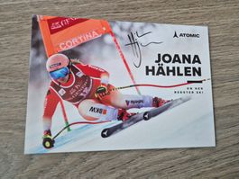 Autogrammkarte Joana Hählen Originalunterschrift