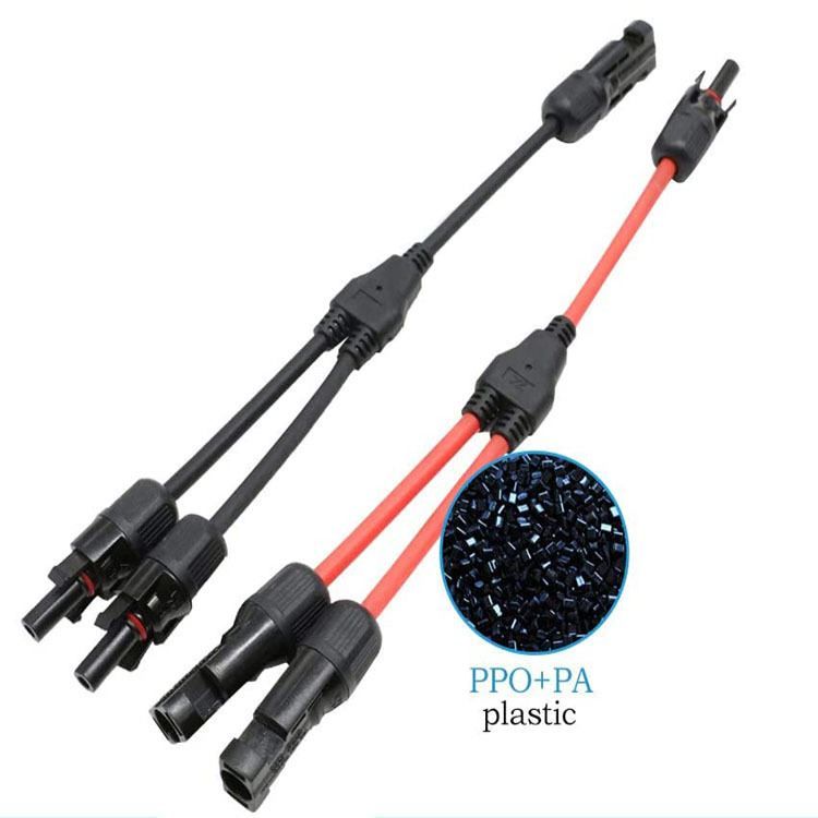 Mc4 Verlängerung GENORTH 6 Mm² Solarkabel Y Verteiler,1Y2 10AWG Solarpanel Y Stecker Solar Paar MMF Und FFM,PV Y Kabel Für Solaranlage Photovoltaik Pv Kabel