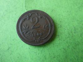 Oesterreich 1909, 2 Heller