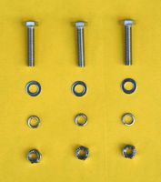 30 Sechskant-Edelstahl-Metallschrauben M6, 30 mm, m. Muttern