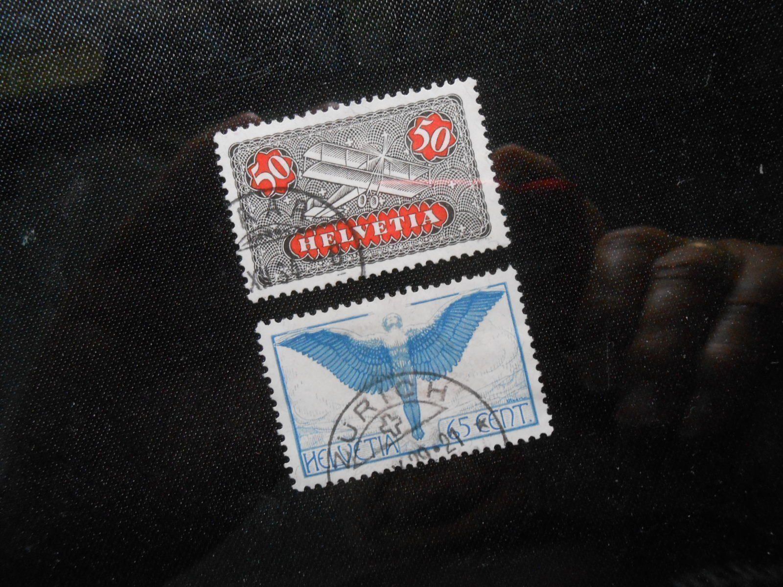 Alle Briefmarken: CH  Z 9/10  Flugpost  1923   Z CHF 67 – Gebraucht aus Hallwil von pkaiser44