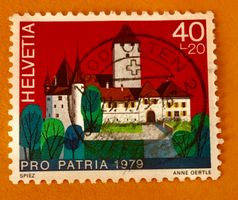 Nr.B 183 Spiez Pro Patria GESTEMPELT Olten   