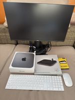 Mac mini 2018, Satechi Dock, Apple Maus, Tastatur, Monitor
