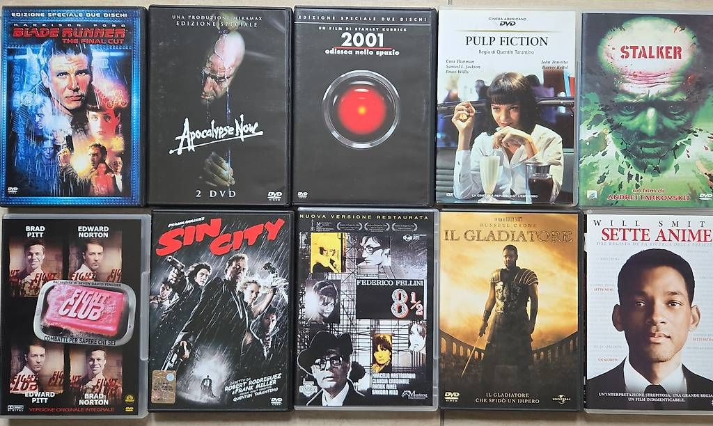 Tutti i DVDs: Blade Runner, Pulp Fiction, ecc 10 DVD – Usato da Locarno venduto da bru_st25
